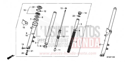 FRONT FORK CBF1000A de 2010